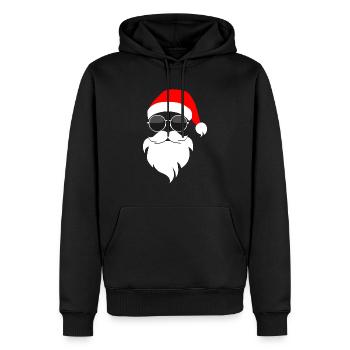 Cool Santa Claus Lunettes de soleil Santa Beanie - Sweat à capuche Premium bio Homme - noir - Devant - Nico (187cm)