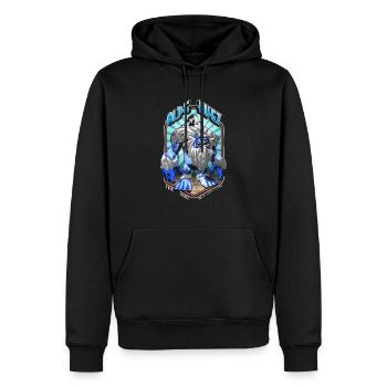 Alpe huez Yeti - Männer Premium Bio Hoodie - Schwarz - Vorne - Nico (187cm)