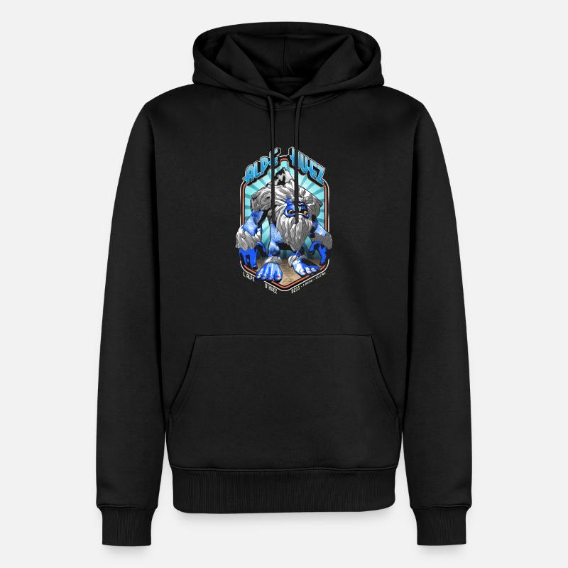 Alpe huez Yeti - Sweat à capuche Premium bio Homme - noir