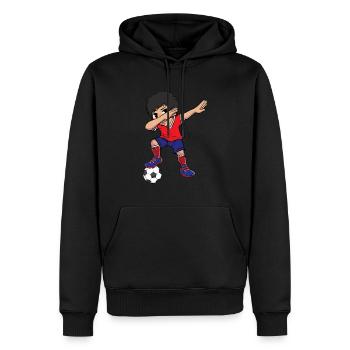 Dab bande dessinée football - Sweat à capuche Premium bio Homme - noir - Devant - Nico (187cm)