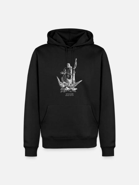 Zeus - Männer Premium Bio Hoodie - Schwarz