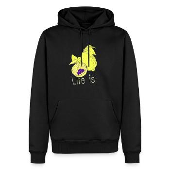 Life is so beautiful ans colorful! - Männer Premium Bio Hoodie - Schwarz - Vorne - Nico (187cm)