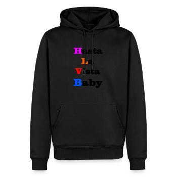 Hasta La Vista Baby - Männer Premium Bio Hoodie - Schwarz - Vorne - Nico (187cm)