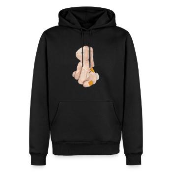 Samtkaninchen Spielzeug Aquarellmalerei - Männer Premium Bio Hoodie - Schwarz - Vorne - Nico (187cm)