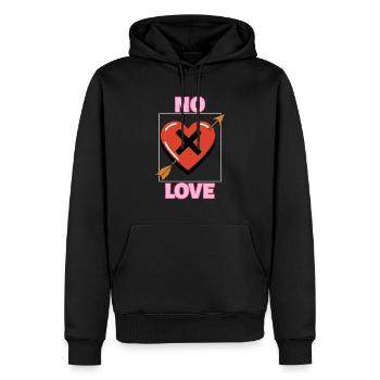 ANTI VALENTINSTAGS - Männer Premium Bio Hoodie - Schwarz - Vorne - Nico (187cm)