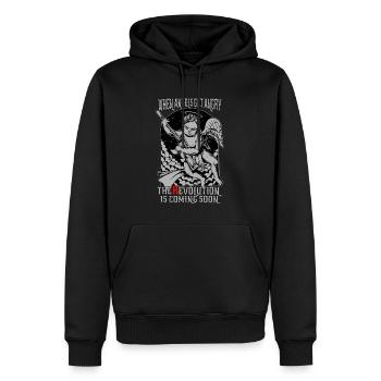 Engel Angel Revolution - Männer Premium Bio Hoodie - Schwarz - Vorne - Nico (187cm)