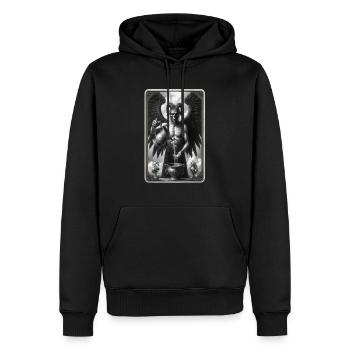Tarot- Moderately - Men’s Premium Organic Hoodie - black - Front - Nico (187cm)