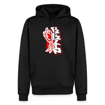 Berlin Pyro - Männer Premium Bio Hoodie - Schwarz - Vorne - Nico (187cm)