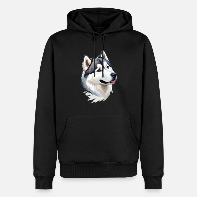 Malamute d’Alaska - Sweat à capuche Premium bio Homme - noir