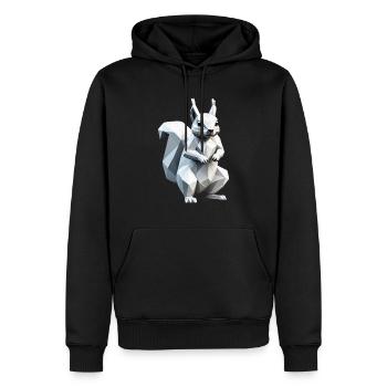 Eichhörnchen - Niedliches Design mit niedrigem Polygon - Männer Premium Bio Hoodie - Schwarz - Vorne - Nico (187cm)