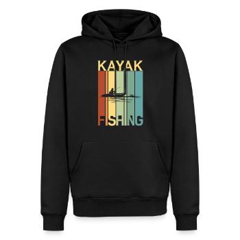 Pêcher Pêcheur Canne à pêche - Sweat à capuche Premium bio Homme - noir - Devant - Nico (187cm)