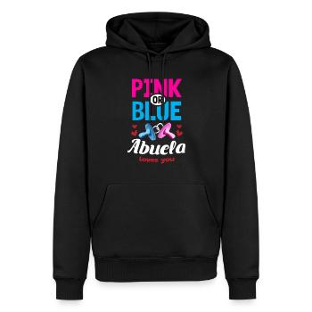 Rose ou bleu Abuela aime votre genre Révéler la fête - Sweat à capuche Premium bio Homme - noir - Devant - Nico (187cm)