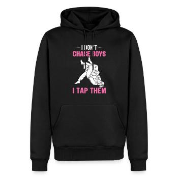 Boxen Sport Lifestyle Kampfsport Freestyle Geschen - Männer Premium Bio Hoodie - Schwarz - Vorne - Nico (187cm)