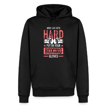 Boxing Boxing Gloves - Men’s Premium Organic Hoodie - black - Front - Nico (187cm)