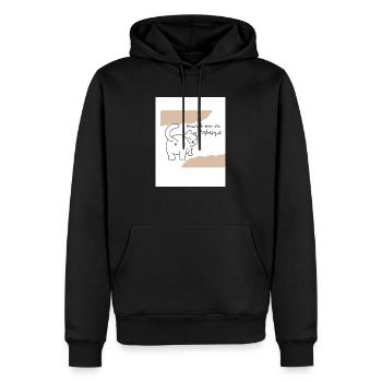 Poperze - Männer Premium Bio Hoodie - Schwarz - Vorne - Nico (187cm)