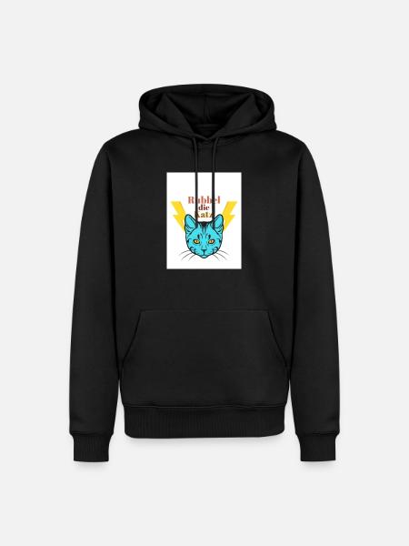 Rubbel die Katz - Männer Premium Bio Hoodie - Schwarz