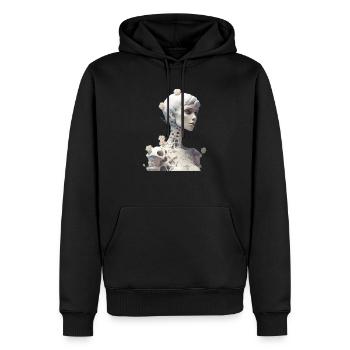 Zombie Lady - Männer Premium Bio Hoodie - Schwarz - Vorne - Nico (187cm)