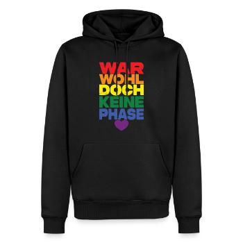 War Wohl Doch Keine Phase - Männer Premium Bio Hoodie - Schwarz - Vorne - Nico (187cm)