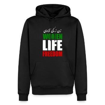Women life freedom - Männer Premium Bio Hoodie - Schwarz - Vorne - Nico (187cm)