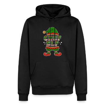 Weihnachten Humor Lustig Chef Elf - Männer Premium Bio Hoodie - Schwarz - Vorne - Nico (187cm)