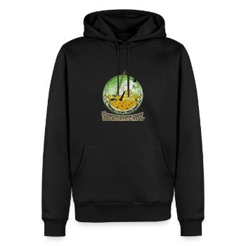 F.N.O.M. (English) Deconstruction in progress... - Men’s Premium Organic Hoodie - black - Front - Nico (187cm)