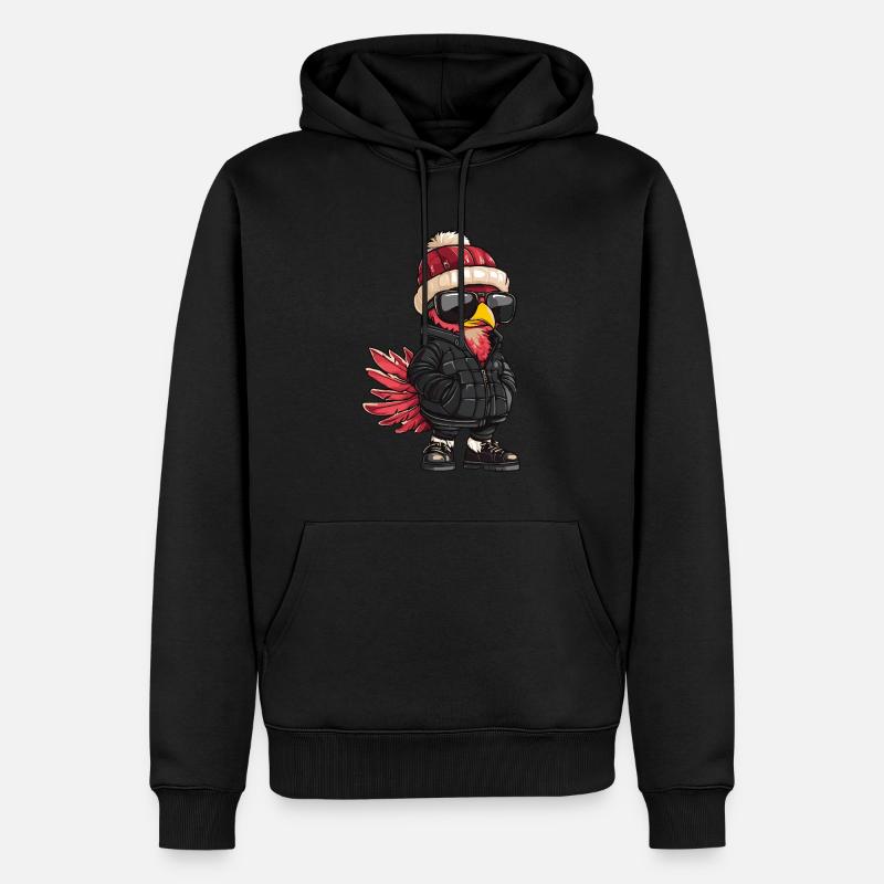 Truthahn Cool Comic - Männer Premium Bio Hoodie - Schwarz
