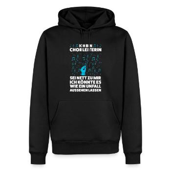 Chorleiterin Beruf Chorsänger Geschenk - Männer Premium Bio Hoodie - Schwarz - Vorne - Nico (187cm)