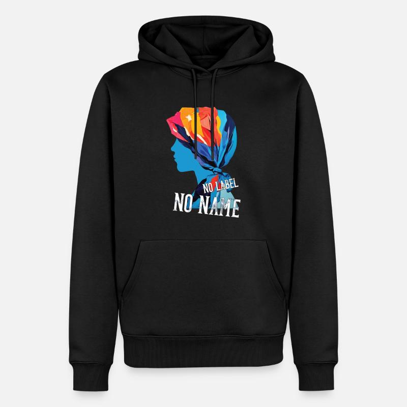 Freiheit der Vielfalt Tuch - Männer Premium Bio Hoodie - Schwarz