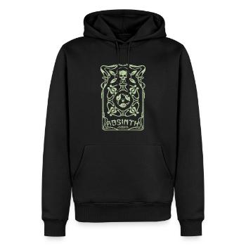 Absinth T Shirt La Fée Verte Art Nouveau Shabby - Männer Premium Bio Hoodie - Schwarz - Vorne - Nico (187cm)