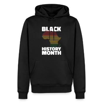 black history month Afrika Geschenk - Männer Premium Bio Hoodie - Schwarz - Vorne - Nico (187cm)
