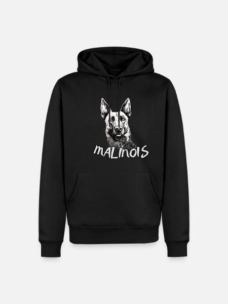 Belgian Shepherd - comic - Men’s Premium Organic Hoodie - black