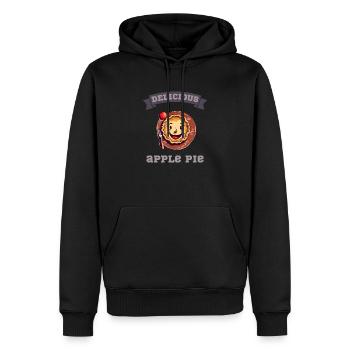 Dessert de cuisine à la pomme rouge - Sweat à capuche Premium bio Homme - noir - Devant - Nico (187cm)