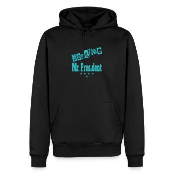 Präsident. Goodbye Mr President - Männer Premium Bio Hoodie - Schwarz - Vorne - Nico (187cm)