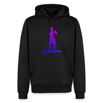 Sup Standup Paddle Paddle Standup P - Sweat à capuche Premium bio Homme - noir - Devant - Nico (187cm)
