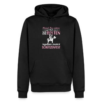 Sportschütze Normale Frauen Sportschießen - Männer Premium Bio Hoodie - Schwarz - Vorne - Nico (187cm)