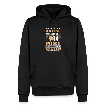 Alles Kacke alles Mist Senioren Kegeln Sportkegler - Männer Premium Bio Hoodie - Schwarz - Vorne - Nico (187cm)