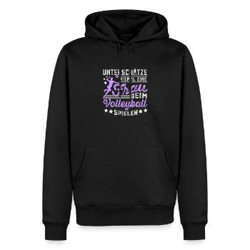 Volleyball Volleyballspieler Geschenk - Männer Premium Bio Hoodie - Schwarz - Vorne - Nico (187cm)