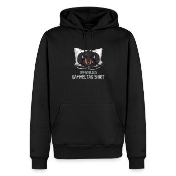 Offizielles Gammeltag Shirt Dackel Baby Faulenzer - Männer Premium Bio Hoodie - Schwarz - Vorne - Nico (187cm)