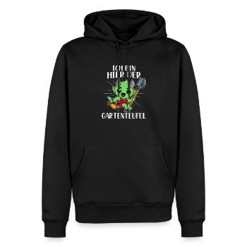 Kleingarten anfänger Ich bin hier der - Männer Premium Bio Hoodie - Schwarz - Vorne - Nico (187cm)