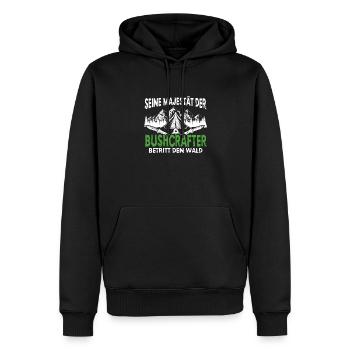 Bushcraft Survival Bushcrafter Überleben in der - Männer Premium Bio Hoodie - Schwarz - Vorne - Nico (187cm)