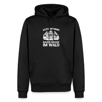 Bushcraft Survival Überleben in der Bushcrafter - Männer Premium Bio Hoodie - Schwarz - Vorne - Nico (187cm)