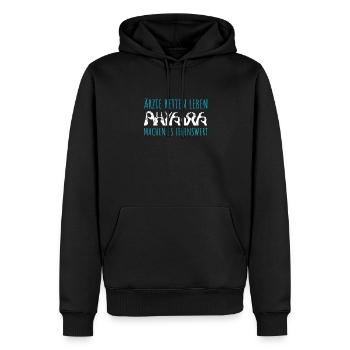 Physio Therapie Lebenswert Physiotherapeut - Männer Premium Bio Hoodie - Schwarz - Vorne - Nico (187cm)