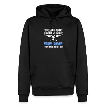 Drohne Studieren kann jeder Drohnenpilot Drone - Männer Premium Bio Hoodie - Schwarz - Vorne - Nico (187cm)