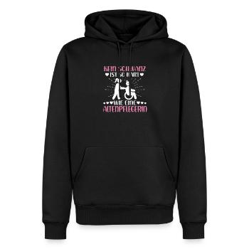 Pflegekraft Senioren Betreuung Pflege - Männer Premium Bio Hoodie - Schwarz - Vorne - Nico (187cm)