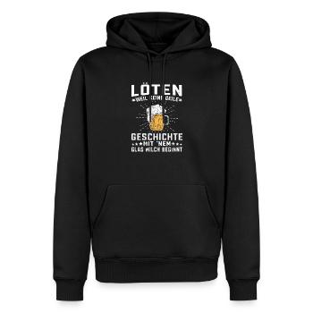 Löten Filmriss Mallorca Party Saufen Biertrinker - Männer Premium Bio Hoodie - Schwarz - Vorne - Nico (187cm)