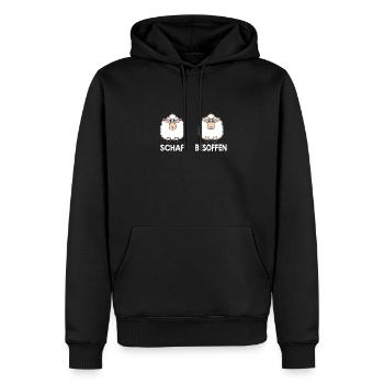 Schaf Besoffen Mallorca Party Saufen Biertrinker - Männer Premium Bio Hoodie - Schwarz - Vorne - Nico (187cm)