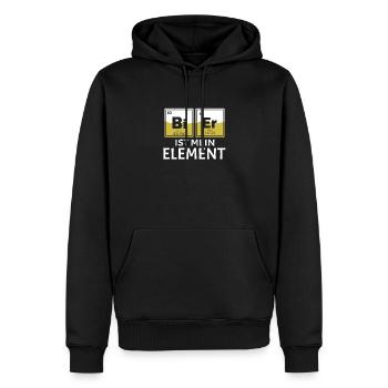 Bier ist mein Element Filmriss Biertrinker Bier - Männer Premium Bio Hoodie - Schwarz - Vorne - Nico (187cm)