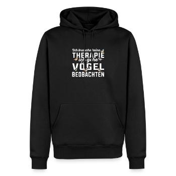 Vögel beobachten Ornithologie Vogelbeobachtung - Männer Premium Bio Hoodie - Schwarz - Vorne - Nico (187cm)