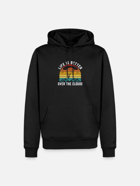 Paragliders Paragliding Paragliders - Men’s Premium Organic Hoodie - black