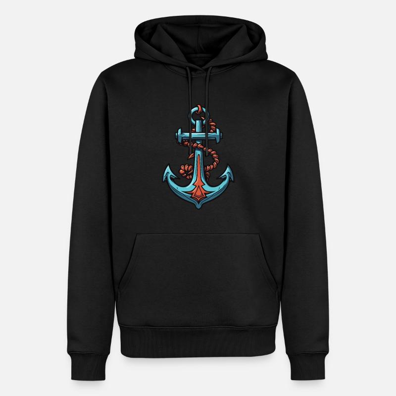 Conception d’ancrage - Sweat à capuche Premium bio Homme - noir